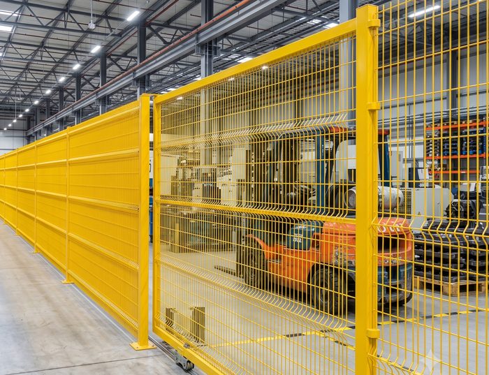 Tela Protec NR-12 instalada em área industrial